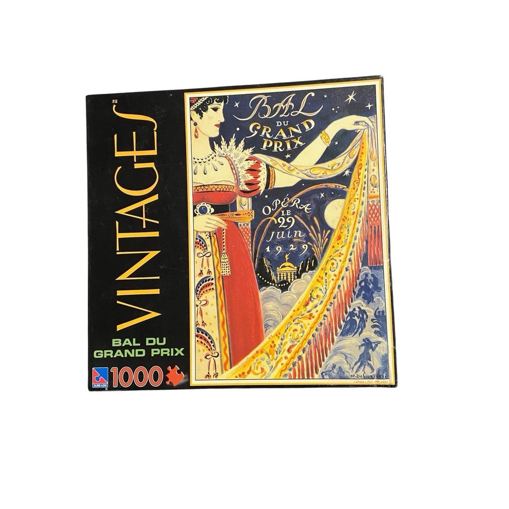 Sure-Lox Vintages Bal du Grand Prix 1000 Pc Puzzle 2006 Complete
